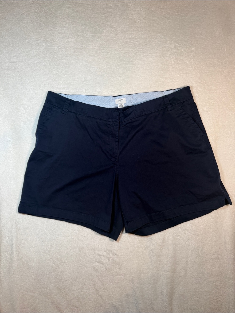 crown & ivy Navy Casual Bermuda Shorts